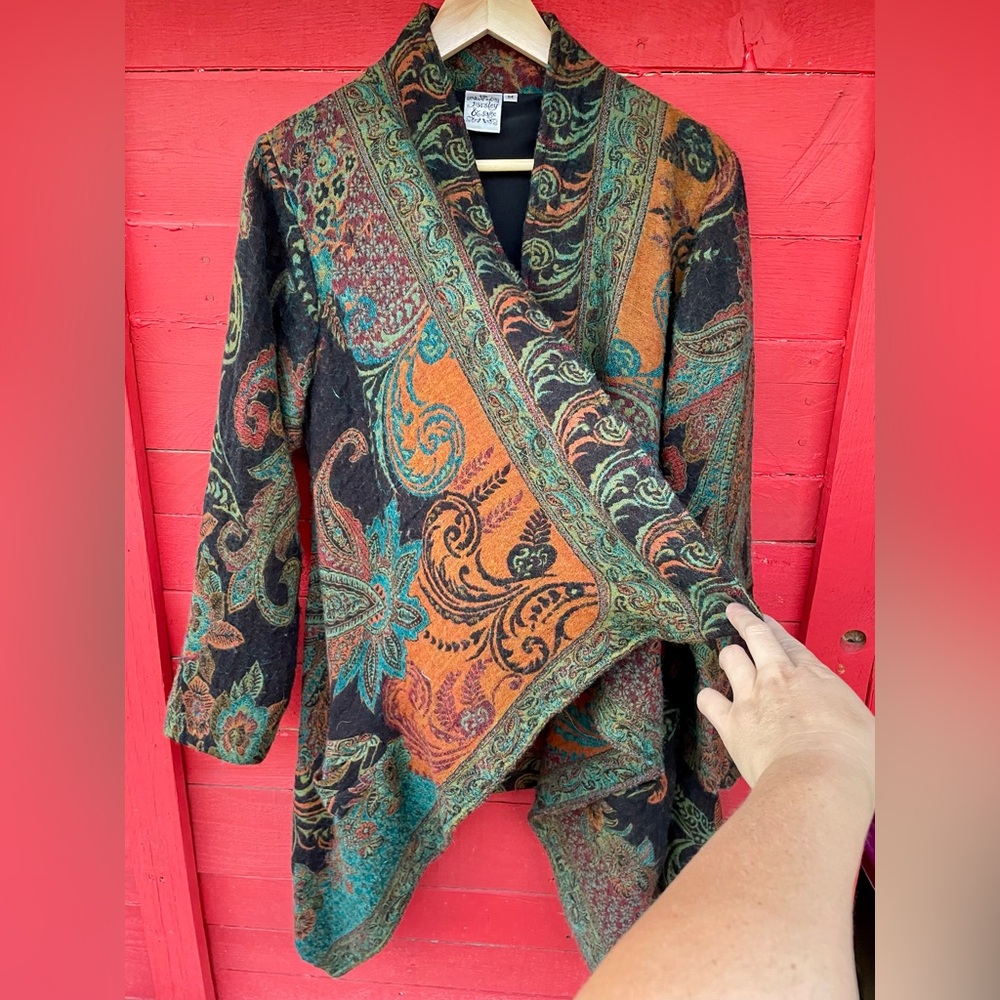 Parsley & Sage Multicolor Paisley Cardigan, M - Picture 7 of 12